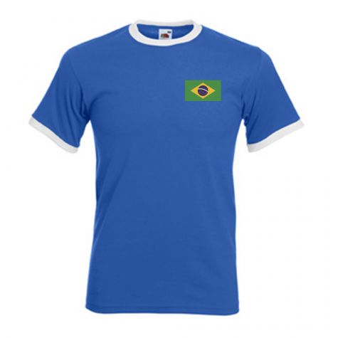 Pele Brazil Ringer Tee (blue)