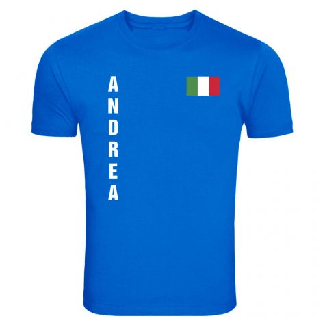 Andrea Pirlo Italy Flag T-Shirt (Blue)