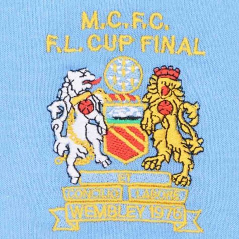 Manchester City 1976 FL Cup Final Retro Football Shirt