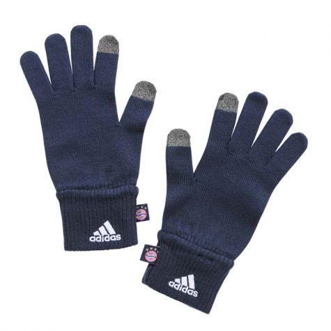Bayern Munich 2017-2018 Knitted Gloves (Navy)