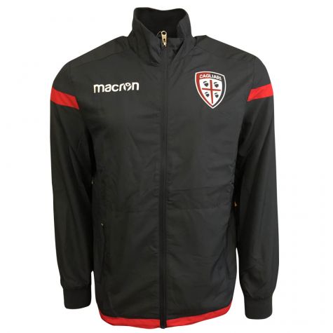 Cagliari 2017-2018 Macron Microfibre Travel Tracksuit (Dark Grey)