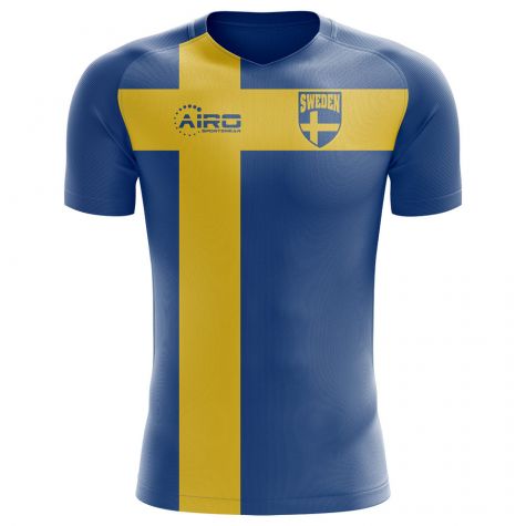 2023-2024 Sweden Flag Concept Football Shirt (Ibrahimovic 10) - Kids