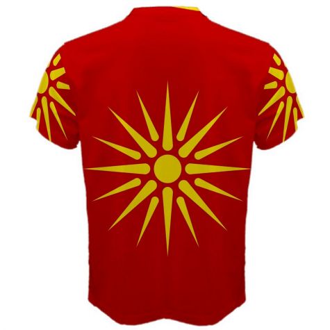 Old Republic of Macedonia Flag Sublimated Sports Jersey