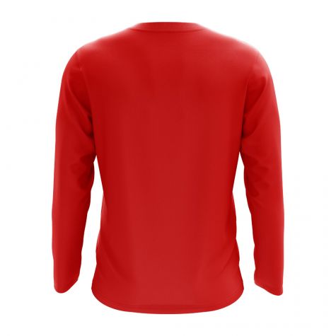 Denmark Core Football Country Long Sleeve T-Shirt (Red)