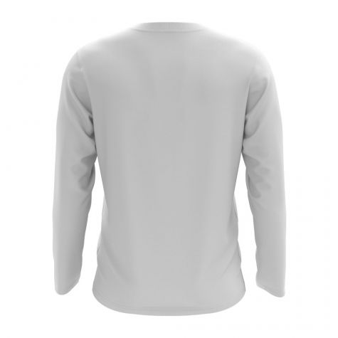 Kyrgyzstan Core Football Country Long Sleeve T-Shirt (White)