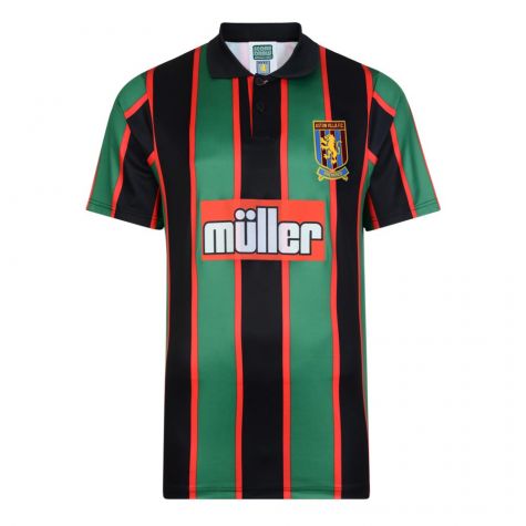 Score Draw Aston Villa 1994 Away Retro Shirt (Saunders 9)