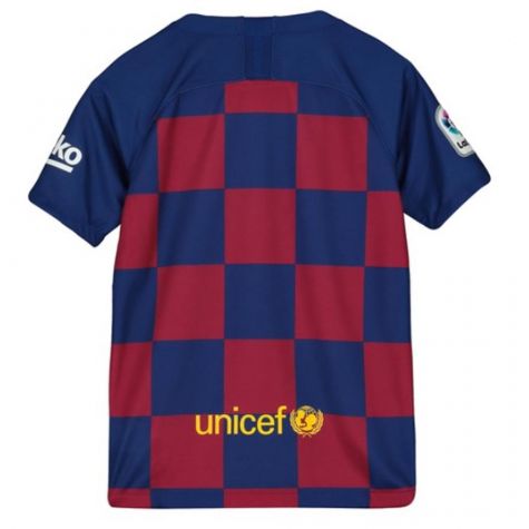 2019-2020 Barcelona Home Nike Shirt (Kids) (PIQUE 3)