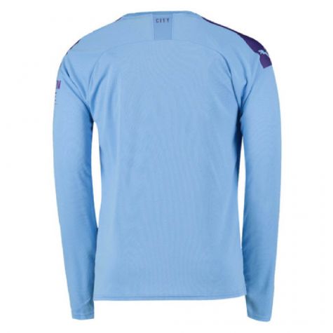 2019-2020 Manchester City Puma Home Long Sleeve Shirt (DICKOV 10)