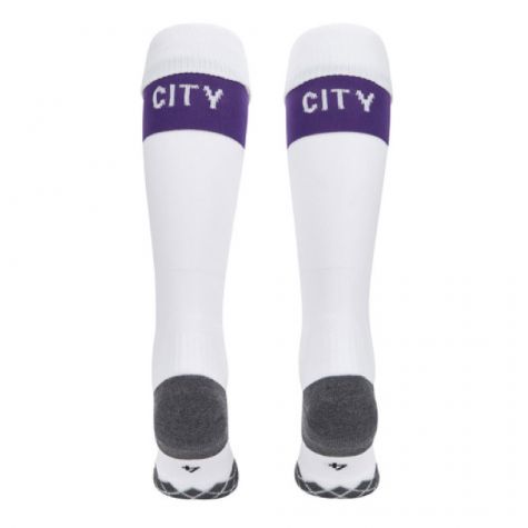 Manchester City 2019-2020 Home Football Socks White (Kids)