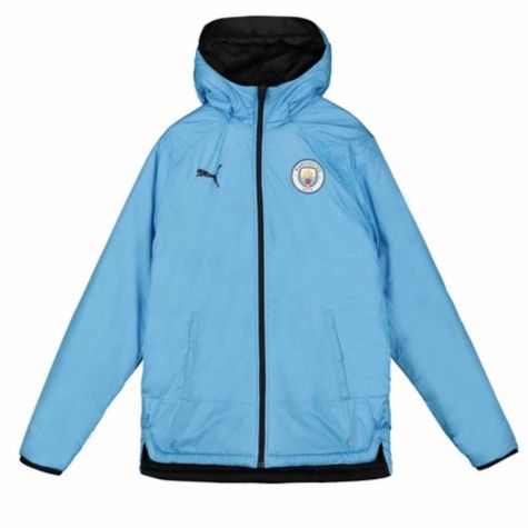 Manchester City 2019 2020 Reversible Bench Jacket Black Kids