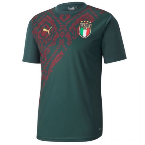 2019-2020 Italy Puma Stadium Jersey (Pine) (Your Name)