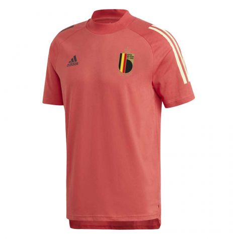 2020-2021 Belgium Adidas Training Tee (Red) (LUKAKU 9)