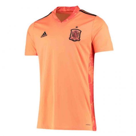 2020-2021 Spain Home Adidas Goalkeeper Shirt (Orange) (Arrizabalaga 13)