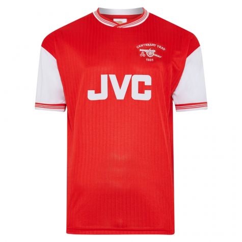 Score Draw Arsenal 1985 Centenary Retro Football Shirt (BERGKAMP 10)