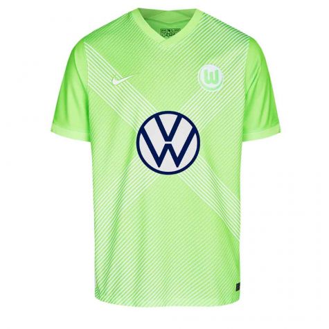 2020-2021 VFL Wolfsburg Home Nike Football Shirt (WEGHORST 9)