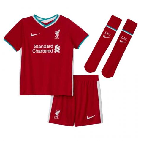 2020-2021 Liverpool Home Nike Little Boys Mini Kit (Your Name)