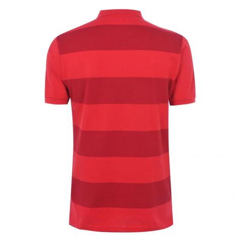 Wales 2021 Stripe Polo Shirt (Red)