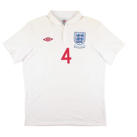 England 2010-12 Home Shirt (Gerrard #4) (L) (Excellent)
