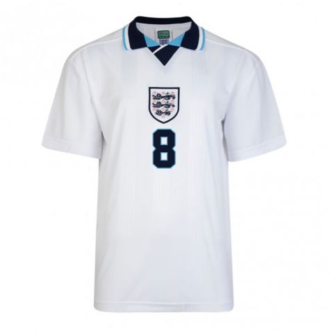 Score Draw England Euro 1996 Home Shirt (Gascoigne 8)