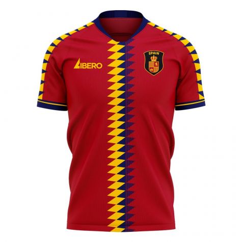 Spain 2023-2024 Home Concept Football Kit (Libero) (KOKE 8)