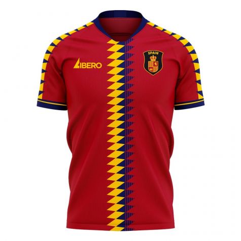 Spain 2024-2025 Home Concept Football Kit (Libero) (Your Name)