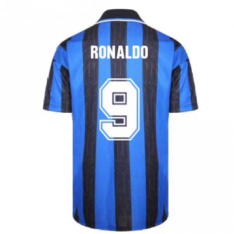 1998 Inter Milan Score Draw Home Shirt (RONALDO 9)