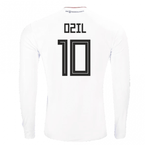 2017-2018 Germany Long Sleeve Home Shirt (Ozil 10)
