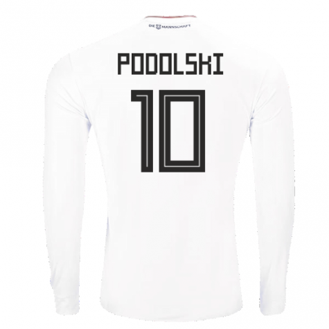 2017-2018 Germany Long Sleeve Home Shirt (Podolski 10)