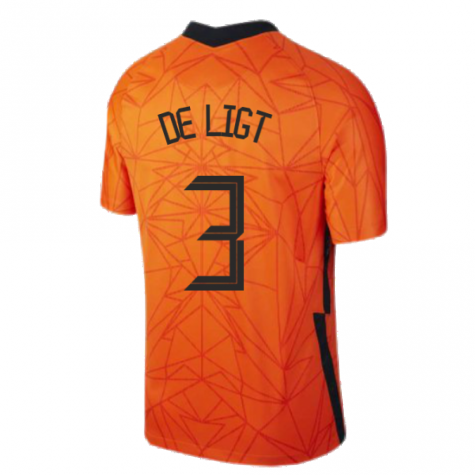 2020-2021 Holland Home Nike Football Shirt (Kids) (DE LIGT 3)