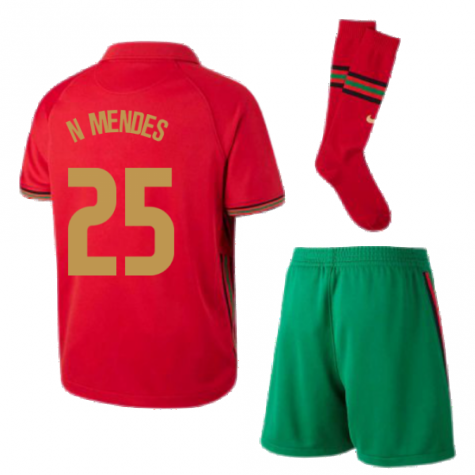 2020-2021 Portugal Home Nike Mini Kit (N MENDES 25)