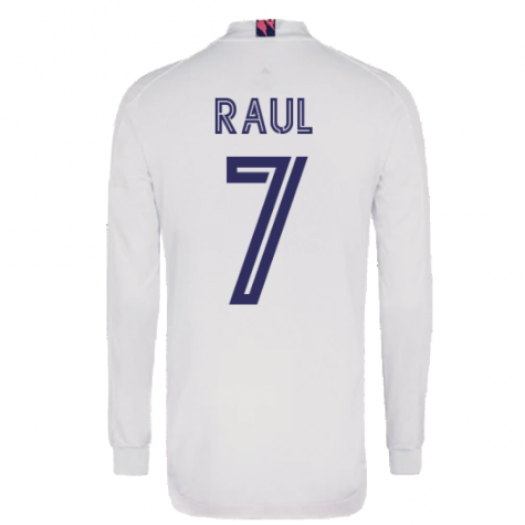 2020-2021 Real Madrid Long Sleeve Home Shirt (RAUL 7)