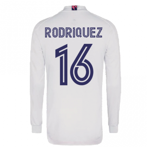 2020-2021 Real Madrid Long Sleeve Home Shirt (RODRIQUEZ 16)