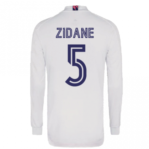 2020-2021 Real Madrid Long Sleeve Home Shirt (ZIDANE 5)