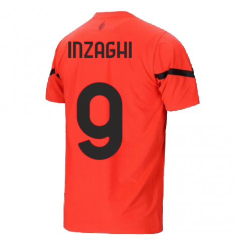 2021-2022 AC Milan Pre-Match Jersey (Red) (INZAGHI 9)