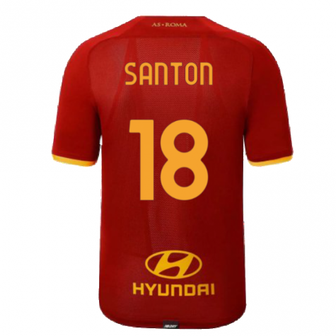 2021-2022 AS Roma Home Shirt (SANTON 18)