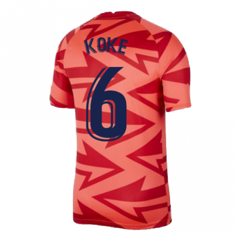 2021-2022 Atletico Madrid Pre-Match Training Shirt (Red) - Kids (KOKE 6)
