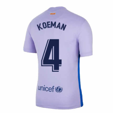 2021-2022 Barcelona Away Shirt (Kids) (KOEMAN 4)