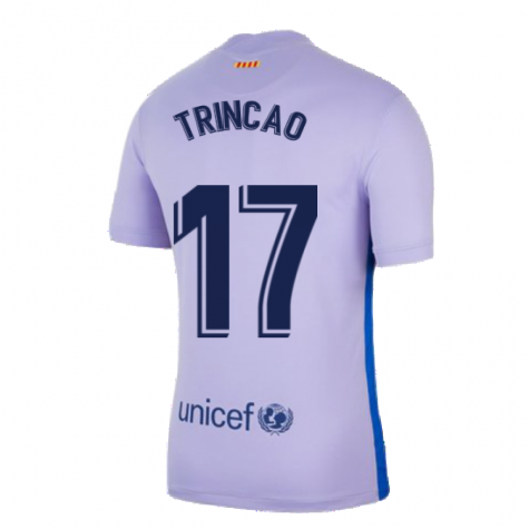 2021-2022 Barcelona Away Shirt (Kids) (TRINCAO 17)