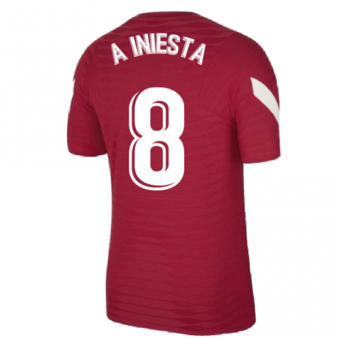 2021-2022 Barcelona Elite Training Shirt (Red) (A INIESTA 8)