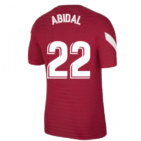 2021-2022 Barcelona Elite Training Shirt (Red) (ABIDAL 22)
