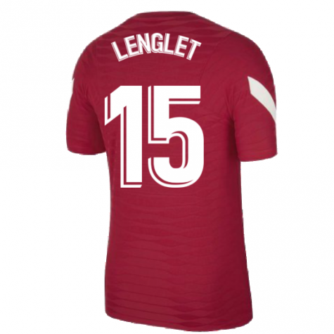 2021-2022 Barcelona Elite Training Shirt (Red) (LENGLET 15)