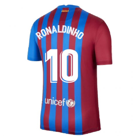 2021-2022 Barcelona Home Shirt (RONALDINHO 10)