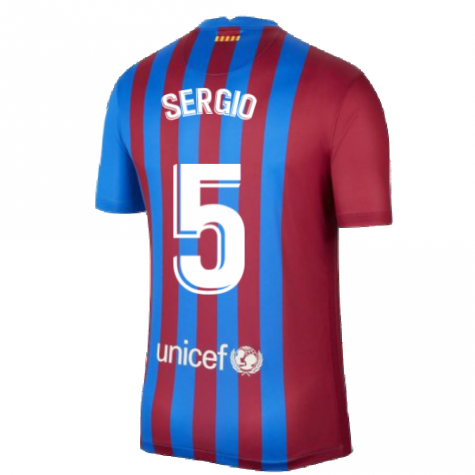 2021-2022 Barcelona Home Shirt (SERGIO 5)