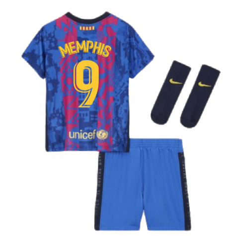 2021-2022 Barcelona Infants 3rd Kit (MEMPHIS 9)