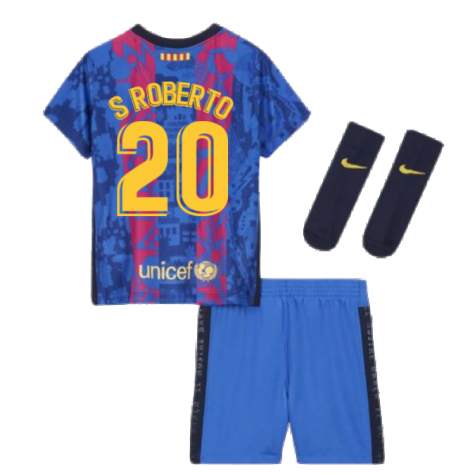 2021-2022 Barcelona Infants 3rd Kit (S ROBERTO 20)