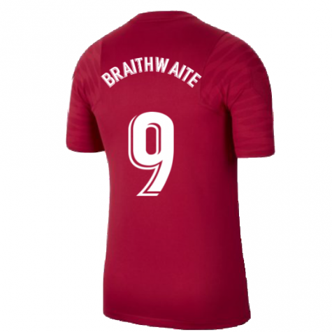 2021-2022 Barcelona Training Shirt (Noble Red) (BRAITHWAITE 12)