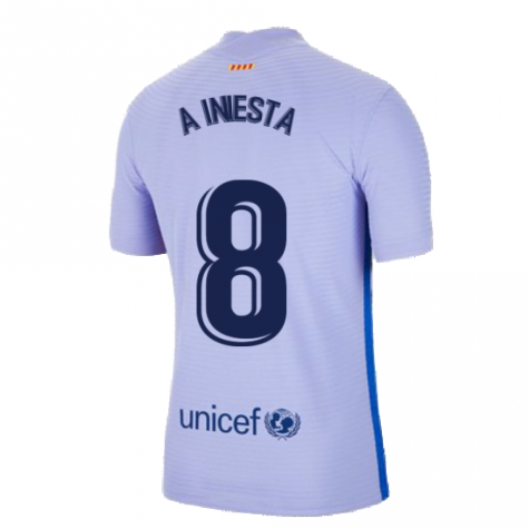2021-2022 Barcelona Vapor Away Shirt (A INIESTA 8)