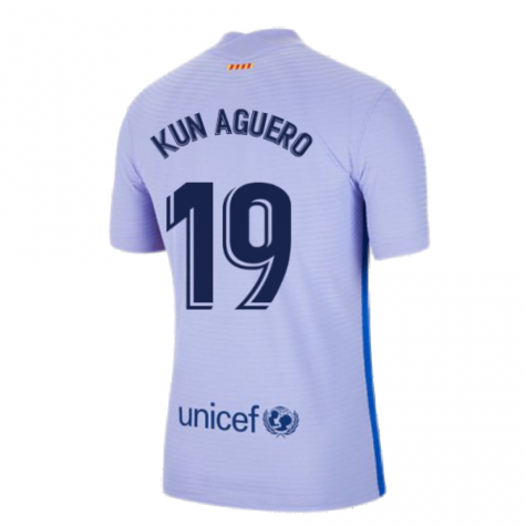2021-2022 Barcelona Vapor Away Shirt (KUN AGUERO 19)
