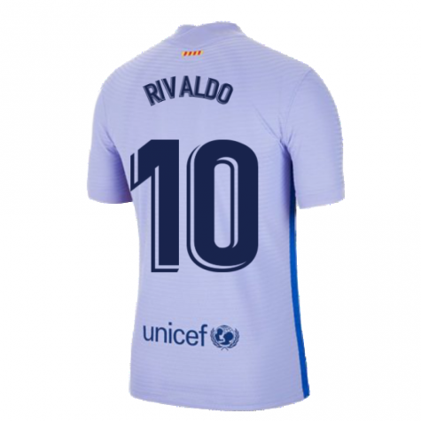 2021-2022 Barcelona Vapor Away Shirt (RIVALDO 10)