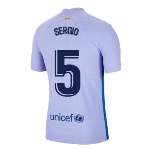 2021-2022 Barcelona Vapor Away Shirt (SERGIO 5)